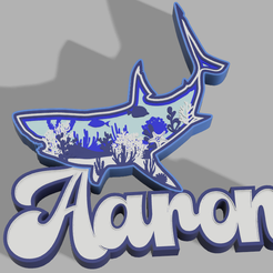 Capture-d'écran-2023-09-16-154603.png Fichier STL Lampe Requin prénom Aaron Aron・Design pour imprimante 3D à télécharger