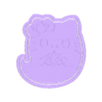 HELLO KITY GHOST.stl Hello Kitty Ghost Ghost cookie cutter - Halloween Cookies