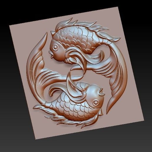 twoFish5.jpg Free OBJ file cute fish・3D printer model to download, stlfilesfree