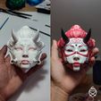Hannya_004.jpg Archivo STL Máscaras de pared Hannya・Diseño para descargar y imprimir en 3D