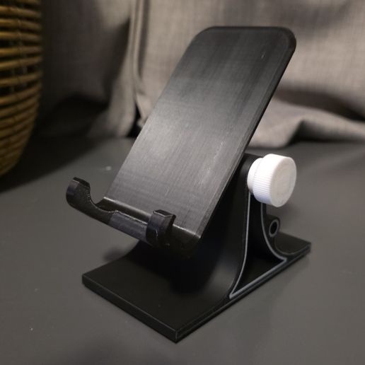Adjustable Phone Stand with Stylus Holder (3MF File)