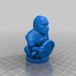 rock.png Download free STL file Dwayne Johnson Tiger • 3D print template, shuranikishin
