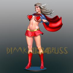 lhytur6ytut.jpg STL file super girl・Design to download and 3D print