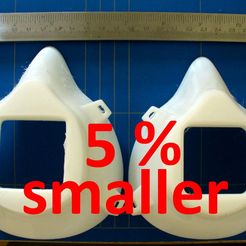 covid_mask - S-003.jpg Free STL file COVID-19 MASK - Size S - 5% smaller・3D printable model to download