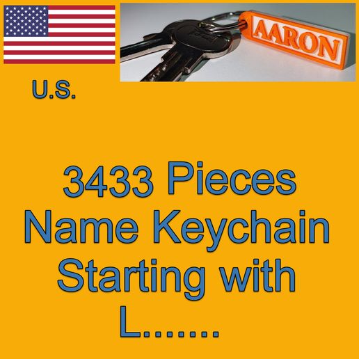 US NAMES KEYCHAINS STARTING WITH L