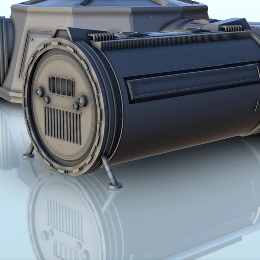 34.png Modular space base with corridor and dome (2) - Future Sci-Fi SF Infinity Terrain Tabletop Scifi