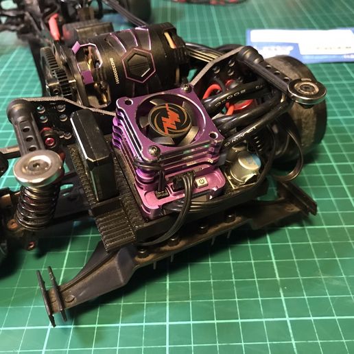 3Racing Sakura d5 mr rear ESC plate - low for XD10 with programator