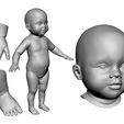 T_pose_baby_preview3.jpg Baby in T Pose Quad Mesh avec 5 niveaux de subdivision.