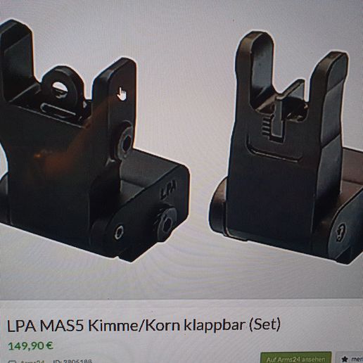 Rear sight and front sight for 21mm rail 3D model