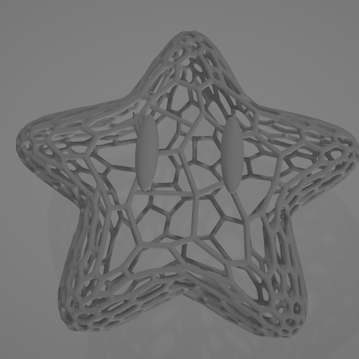 Mario Super Star Voronoi Vers. - 3D model önizlemesi