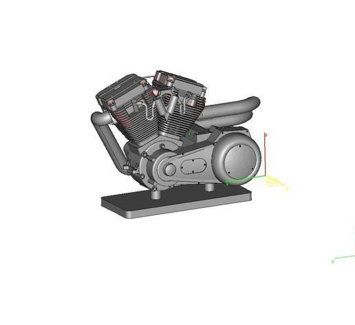 Harley Engine - 3D model önizlemesi
