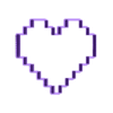 Pixel_Heart~8in_depth_1in.stl Pixel Heart Cookie Cutter 8in / 20.3cm