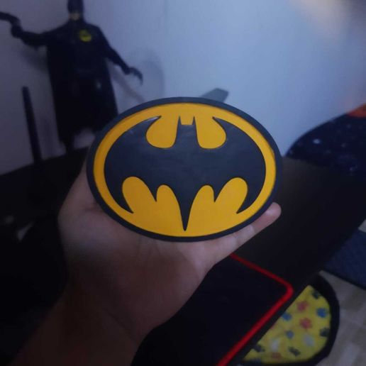 3D Printed Batman Emblem From The Flash Movie (Flashpoint) – Custom Wall Decor - View #3