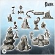 7.jpg Large modular set of cave galleries for dungeon with evil accessories (1) - Medieval Gothic D&D RPG Feudal Old Archaic Saga 28mm 15mm