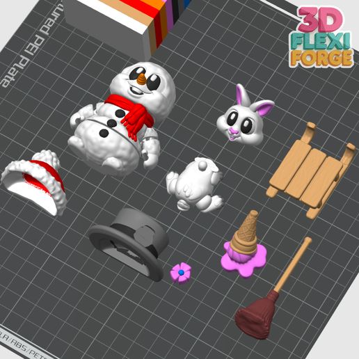 Frame-37.jpg Christmas Cute Flexi Snowman and Book Case Print-in-place & Keychain