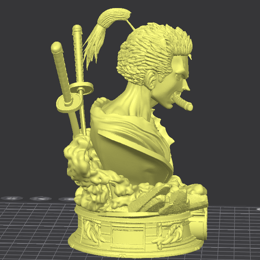 🤴 Roronoa Zoro – King of Hell Bust STL | Wano Arc Fan Art | 3D