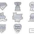 Slide2.JPG SET OF 8 FATHERS DAY COOKIE CUTTERS