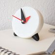 3D printable clock on sketchbook.jpg Functional Desktop/Bedside Clock