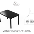 IKEA-JOKKMOKK-TABLE-MINIATURE-TABLE.png Miniature IKEA-Inspired Jokkmokk Table and Chair, Miniature Furniture Chair, Dollhouse Table