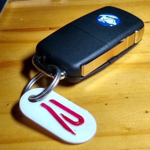 Скачать файл STL KEY RING BADGE R LINE VW 2021 • Форма для 3D-принтера ...