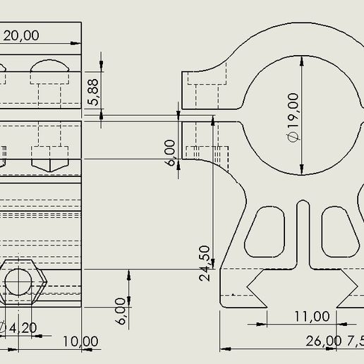 Download STL file telescopic sight support • 3D printer model • Cults