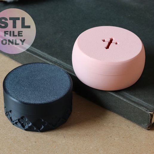 Rosary Box STL File for 3D Printing, Small Jewelry Travel Case