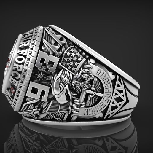 💍 US army ring・ STL File for 3D printing・Cults