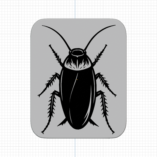 🪳 Cockroach Stamp・ STL File for 3D printing・Cults