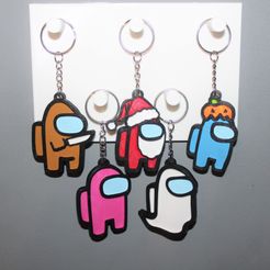 IMG_1452.jpg Fichier STL 5 Keychain Among us・Modèle pour imprimante 3D à télécharger