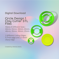 1Pink-and-White-Geometric-Marketing-Presentation-3000-×-2000px-Instagram-Post-Square.png 3D file Circle Design 1 Clay Cutter - Wreath STL Digital File Download- 8 sizes and 2 Cutter Versions・3D print design to download, UtterlyCutterly