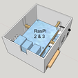 plant-watering-system_rpi2_3-stick.PNG plant watering system - compact case for RPi 1/2/3, 4 relay module & 5pcs Hygrometer module