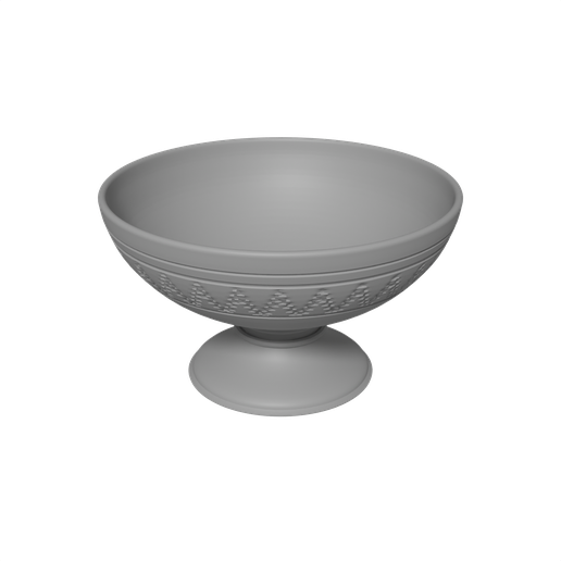 Footed Pedestal Bowl with Chevron Incisions - Neolithic