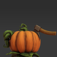 4.png Citrouille maudite - Modèle imprimé en 3D pour Halloween