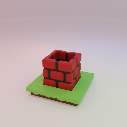 Stl File Super Mario Planter Box (brick)・3d Printable Model To Download 