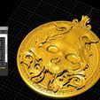 Screenshot_9.jpg Skull pendant Jewelry medallion 3D print model