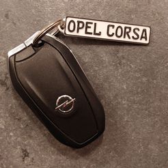 3.jpg Keychain license plate Opel Corsa