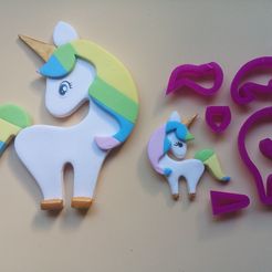 20180606_160400.jpg Fichier STL gratuit Licorne - Poney - Cheval. Découpage en morceaux・Objet pour imprimante 3D à télécharger