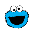Cookie-Monster.png Blue Muppet Character Cookie Cutter | STL File