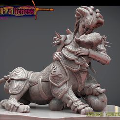 кеу.jpg Download file the girl and the lioness • Object to 3D print, walades