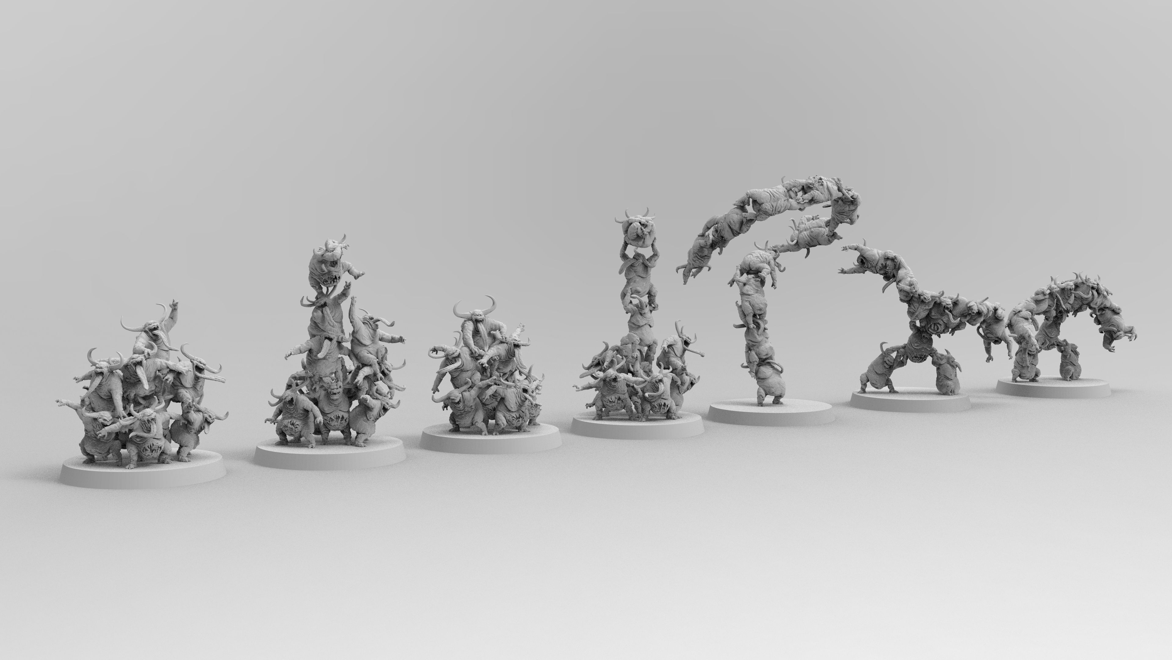 Lined-up-1.jpg Free STL file Plagueling Swarms・Design to download and 3D print, EmanG