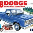 78 DODGE -. ‘D100 PICK-UP TRUCK / CAMION DE PICK-UP 1/25th scale Squad 51 Conversion kit.