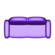 canape double 1.12.stl Miniature double sofa (1:12, 1:16, 1:1)