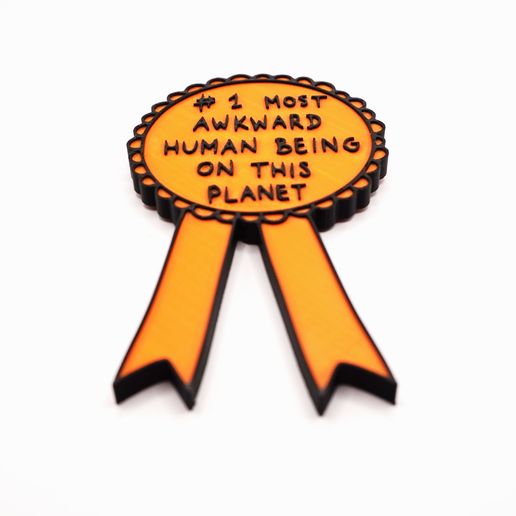 Free 3MF file #1 Most Awkward Human Award - Trophy Pin 🏆 ・3D printable ...