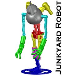 Title-2.jpg STL-Datei Schrottplatz-Roboter - Schrotthaufen Android・Design für 3D-Drucker zum herunterladen