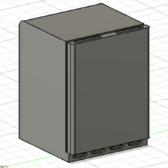 Mini-frigidaire-de-garage.png Fichier STL 1/18 Mini refrigerateur de garage / Mini garage refrigerator diecast・Objet pour imprimante 3D à télécharger