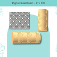 rainbow-texture-roller.png Rainbow Texture Roller Digital STL File for Polymer Clay | DIY Jewelry and Cookie Making Tool
