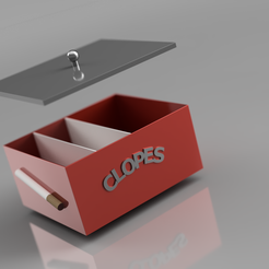 Boite_a_clopes_2021.png STL file tubed Cigarette Box - Box with compartments for tubed cigarettes.・3D printing template to download