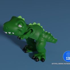 Terry-Render4.jpg Télécharger fichier STL Terry le T-Rex articulé • Modèle pour imprimante 3D, Sardac777