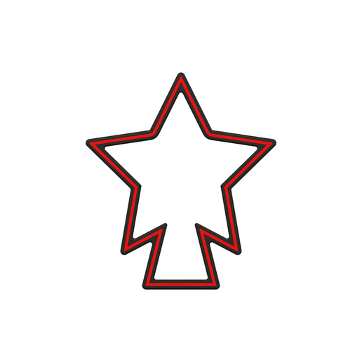 Star Tree Topper Cookie Cutter STL File - 4 inches