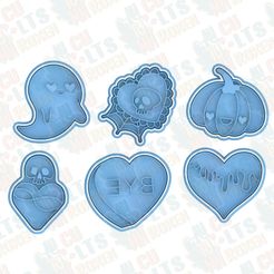 main.jpg 3D file Valentines Gothic cookie cutter set of 6・3D printer model to download, roxengames